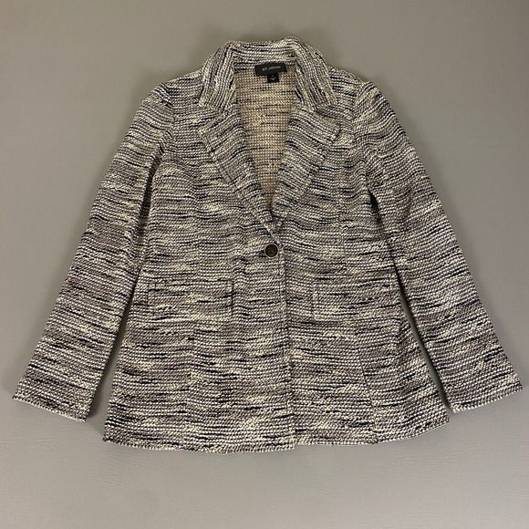 St. John Knit Tweed Blazer Jacket Size 4 Beige Neutral Tones Career Wear‎ USA - Picture 1 of 15